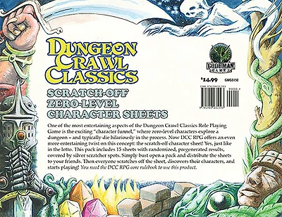 DCC RPG 0-Level Scratch Off Character Sheets