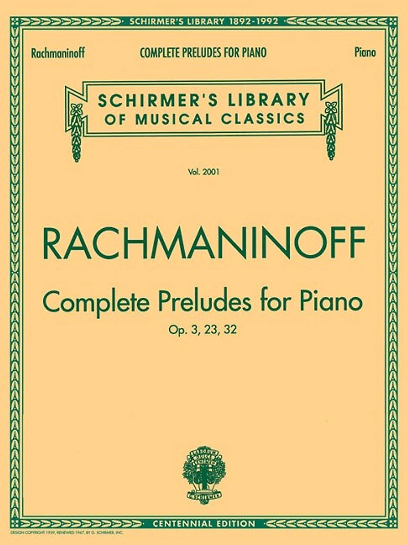 Complete Preludes, Op. 3, 23, 32: Schirmer Library of Classics Volume 2001 NFMC 2024-2028 Selection