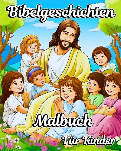 Bibelgeschichten Malbuch für Kinder: Einprägsame biblische Szenen mit schönen christlichen Illustrationen für Jungen