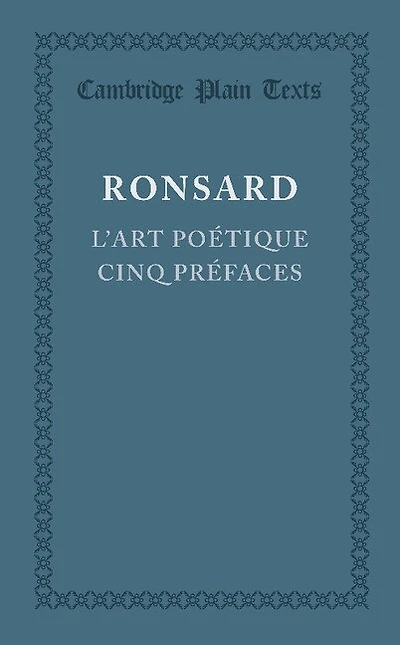 L'art poétique cinq prefaces