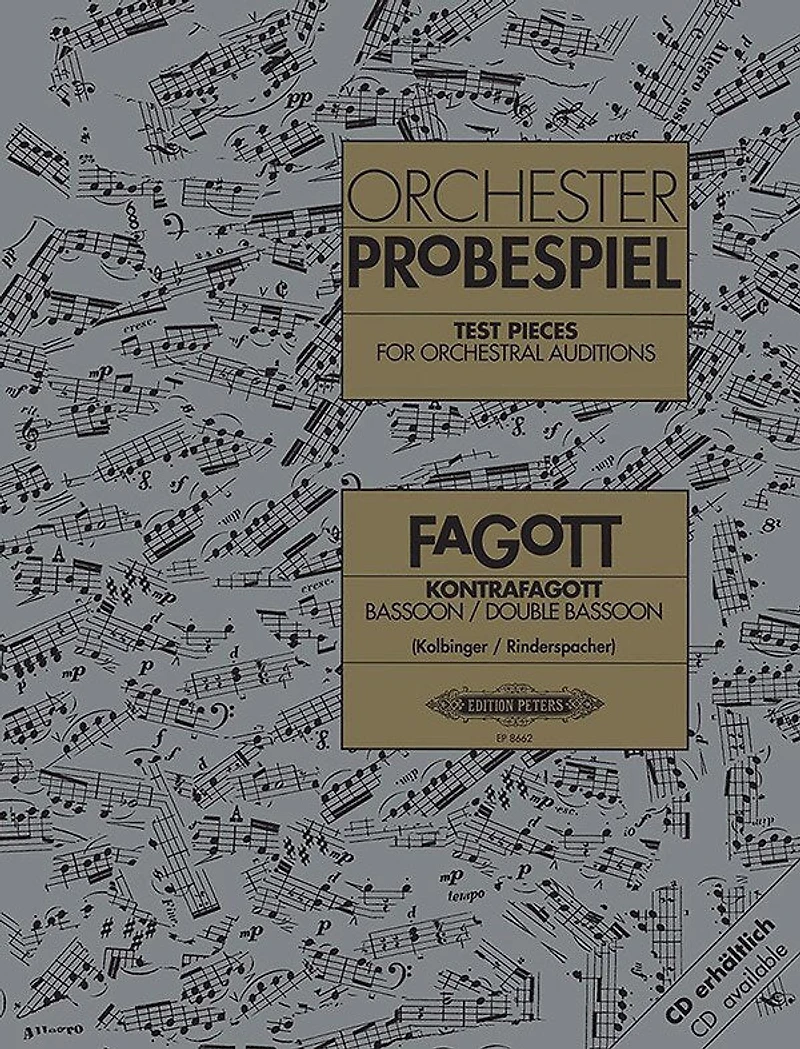 Test Pieces for Orchestral Auditions - Bassoon, Double Bassoon: Sheet