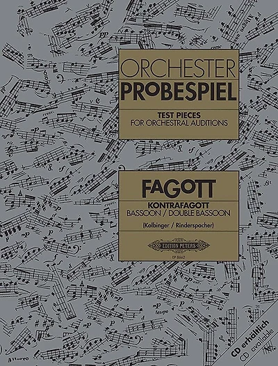 Test Pieces for Orchestral Auditions - Bassoon, Double Bassoon: Sheet
