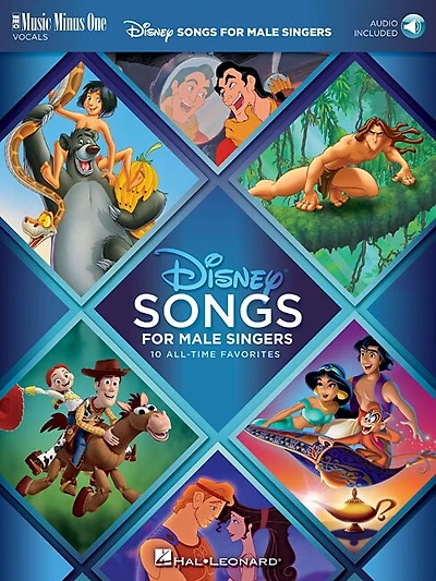 Disney Songs For Male Singers: 10 All-time Favorites With Fully-orchestrated Backing Tracks Music Minus One Vocals
