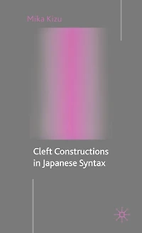 Cleft Constructions Japanese Syntax
