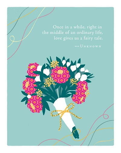 Positively Green Greeting Cards: Wedding - Once in a while, right in the middle (Pack of 6)