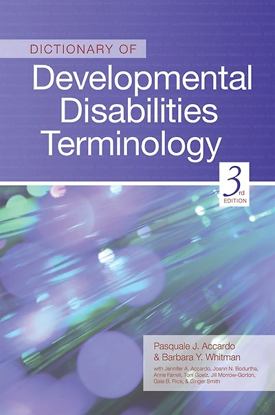Dictionary Of Developmental Disabilities Terminology