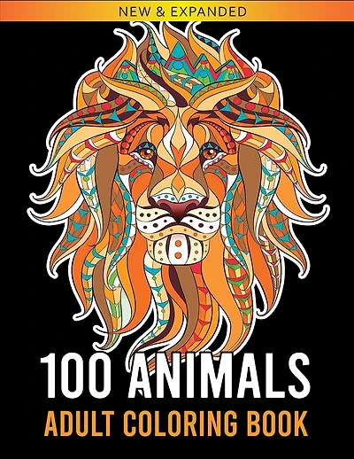 100 Animals Adult Coloring Book: Over 100 One Sided Animal Designs for Easy Relaxation and Stress Relieving (Rose Heaven Coloring Book for Adult)