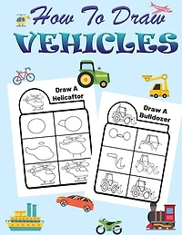 How To Draw Vehicles For Kids: Learn How To Draw Planes, Cars And Other Vehicles- A Super Fun And Easy Vehicle Step-by-step Drawin