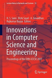 Innovations Computer Science and Engineering: Proceedings of the Fifth ICICSE 2017