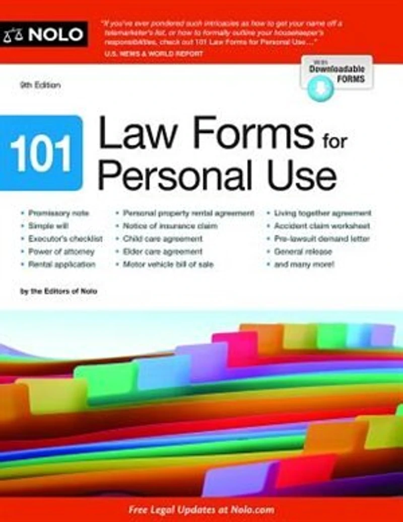 101 Law Forms For Personal Use