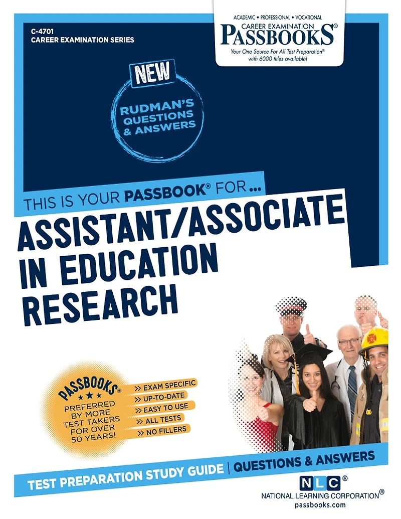 Assistant/Associate in Education Research (C-4701): Passbooks Study Guide