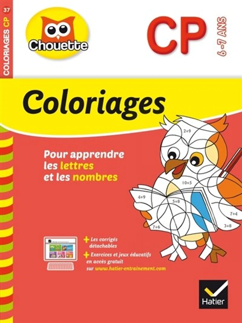 Coloriages pour apprendre les lettres et nombres, CP, 6-7 ans: nouveau programme