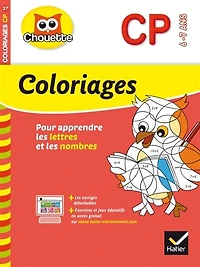 Coloriages pour apprendre les lettres et nombres, CP, 6-7 ans: nouveau programme