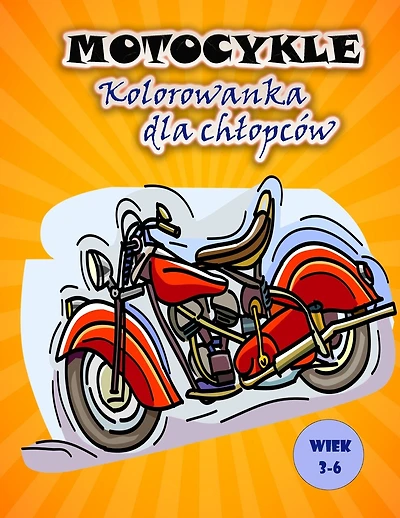 Kolorowanka dla dzieci o tematyce motocyklowej: Duże i zabawne obrazy motocykli dla dzieci