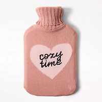 Knit Hot Water Bottle Cozy Time, Large