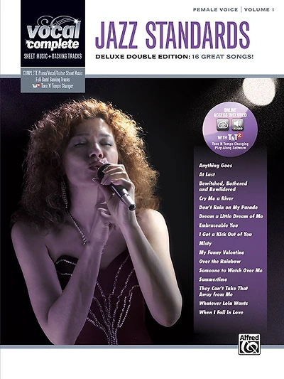 Vocal Complete - Female Voice Jazz Standards: Piano/vocal Sheet Music With Orchestrated Backing Tracks, Book