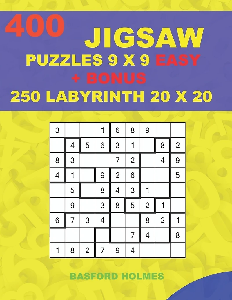 400 JIGSAW puzzles 9 x 9 EASY + BONUS 250 LABYRINTH 20 x 20: Sudoku EASY levels and Maze puzzles very hard level