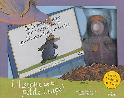 De la petite taupe qui voulait savoir qui lui avait fait sur la tête - coffret peluche