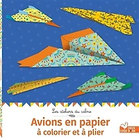 Avions en papier à colorier et plier