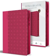 Biblia Reina Valera letra gigante, símil piel rosada con cremallera e índice / Spanish Bible Reina Valera Giant Print, Pink Leathersoft with Zipper and Index
