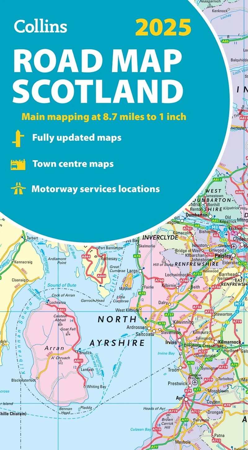 Collins Road Map of Scotland 2027 (Folded map): Clear, easy-to-read mapping