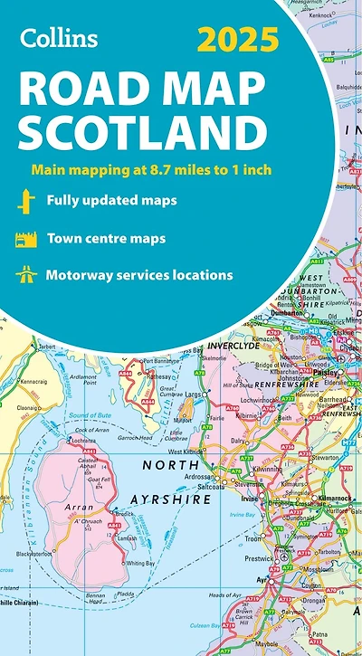 Collins Road Map of Scotland 2027 (Folded map): Clear, easy-to-read mapping