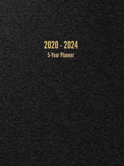 2020 - 2024 5-Year Planner: 60-Month Calendar (Black)