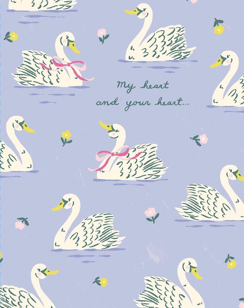 Love Muchly Greeting Cards: Love - My heart and your heart (Pack of 6)