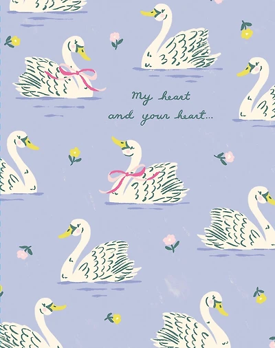 Love Muchly Greeting Cards: Love - My heart and your heart (Pack of 6)