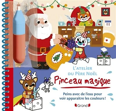 L' atelier du Père Noël: peins avec de l'eau pour voir apparaître les couleurs !