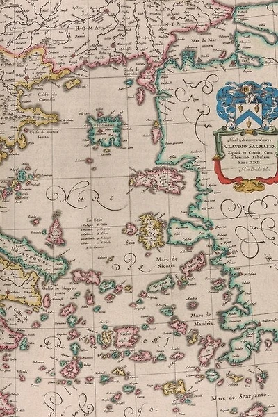17th Century Map Of Greece - A Poetose Notebook / Journal / Diary (50 Pages/25 Sheets): A Poetose Notebook / Journal / Diary (50 Pages/25 Sheets)
