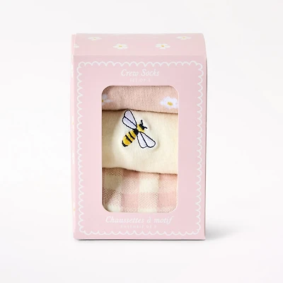Womens 3 Pack Socks Multi Pink