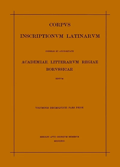 CORP INSCR LAT VOL 15 PARS 1 ND