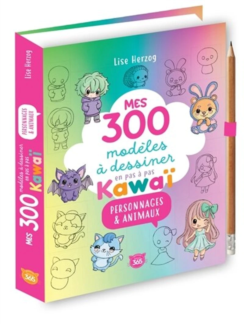 Mes 300 modèles à dessiner en pas à pas: kawaï