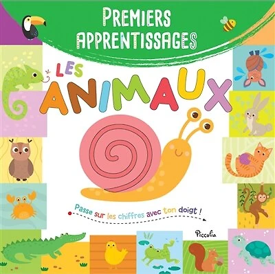 Les animaux: passe sur les chiffres avec ton doigt !