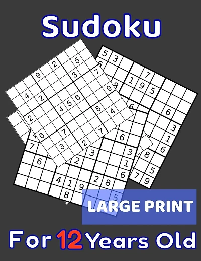 Sudoku For Years Old Large Print: 80 Sudoku Puzzles Easy and Medium for Kids Age With Solutions In The End. Cool Gift Idea For Birthday, Anniversary, Holidays