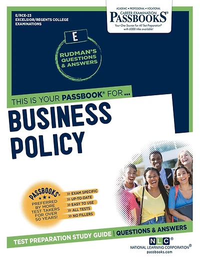 Business Policy (RCE-23): Passbooks Study Guide