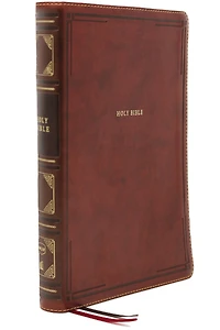 NKJV, Giant Print Center-Column Reference Bible, Verse Art Cover Collection, Leathersoft, Purple, Red Letter, Comfort Print: Holy New King James Version