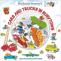 Richard Scarry's Cars and Trucks in Busytown: Book Plus Wooden Play Pieces