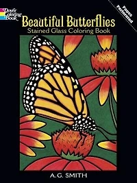 Beautiful Butterflies Stained Glass Coloring Book