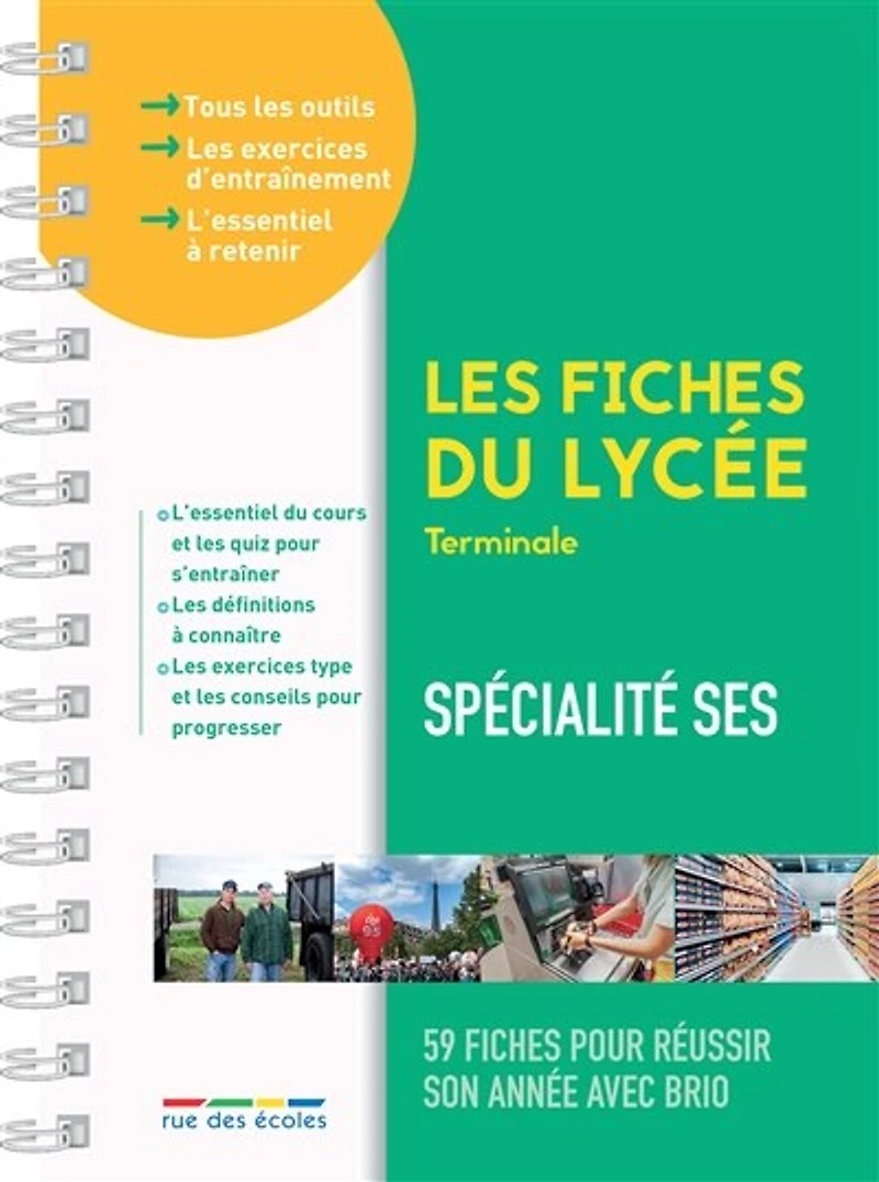 Spécialité SES terminale: 59 fiches pour réussir son année avec brio