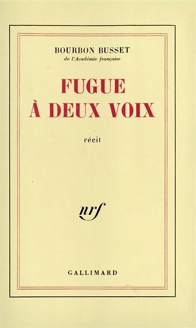 Fugue à deux voix : récit: récit