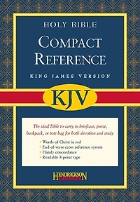KJV Large Print Compact Reference Bible (Red Letter, Imitation Leather, Black)