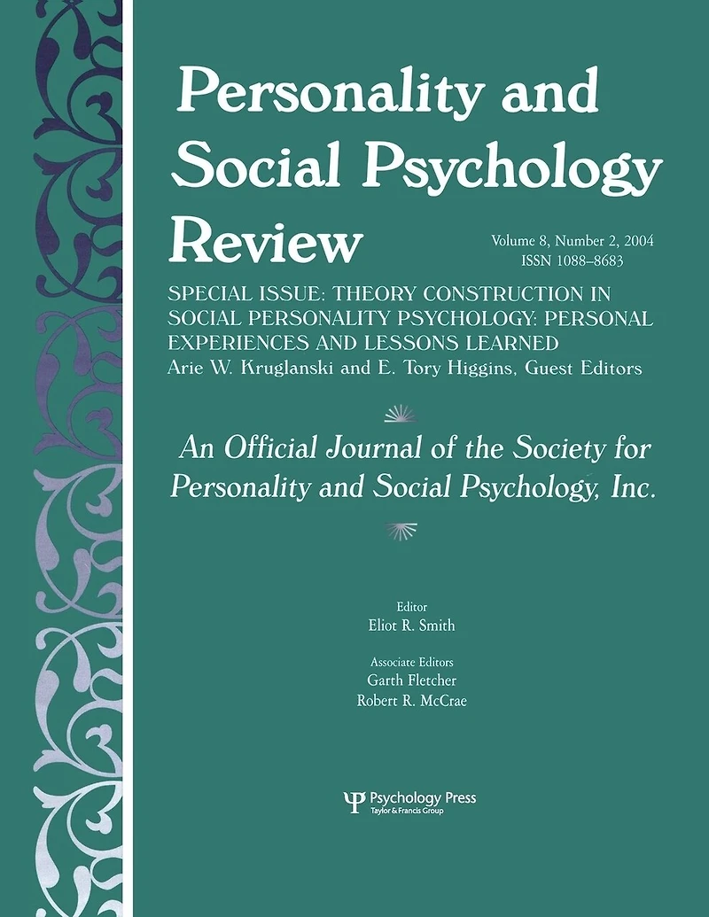 Theory Construction Social personality Psychology: Personal Experiences and Lessons Learned: A Special Issue of Psychology Review