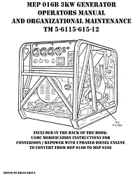MEP 016B 3KW Generator Operators Manual and Organizational Maintenance TM 5-6115-615-12