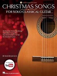 Christmas Songs for Solo Classical Guitar Book/Online Audio