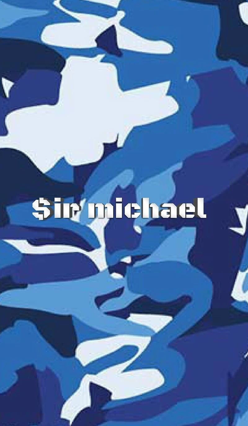 Blue Camouflage Sir Michael creative journal: journal