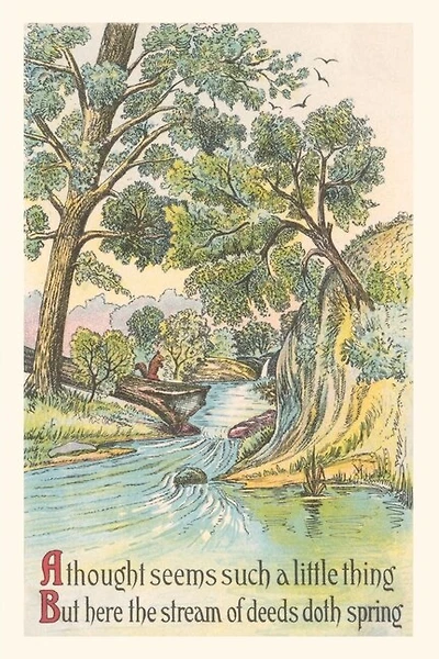Vintage Journal Stream, Poem