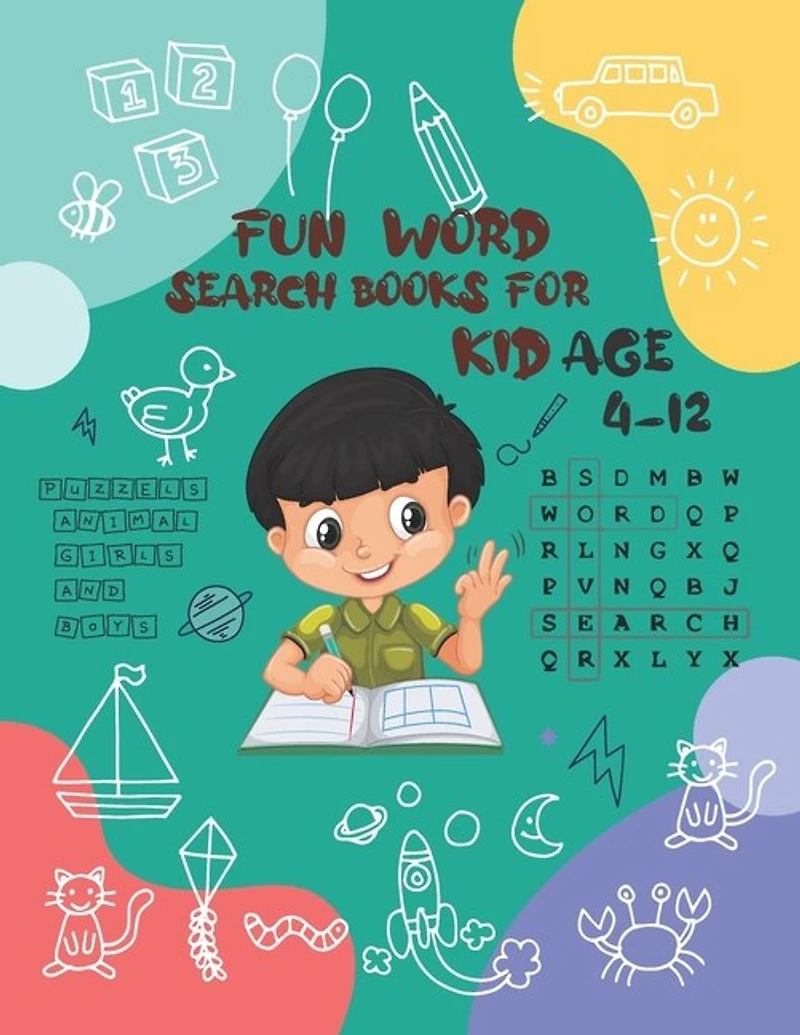 fun Word Search Book For Kids ages 4-12