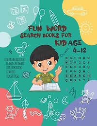 fun Word Search Book For Kids ages 4-12